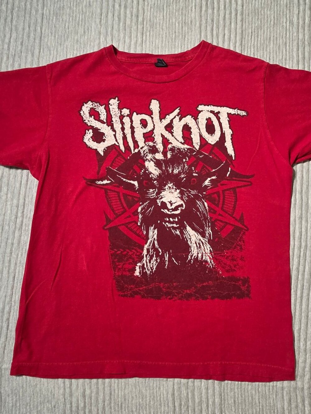 Slipknot Iowa Goat Graphic Band T-Shirt Red Men's Medium Heavy Metal